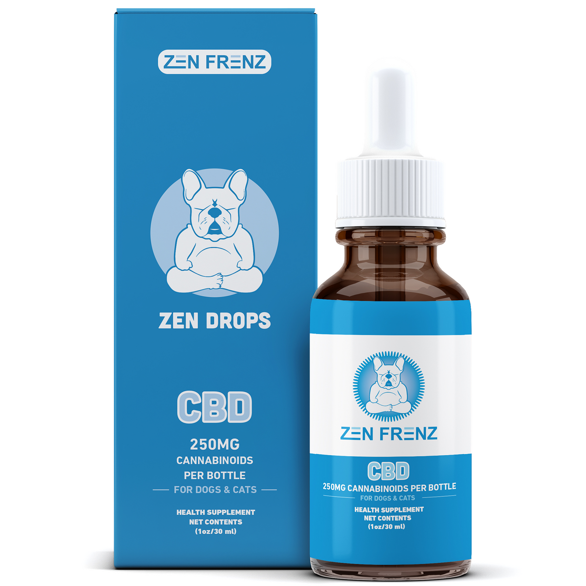 Zen Drops - CBD 250MG for Dogs & Cats – Zen Frenz