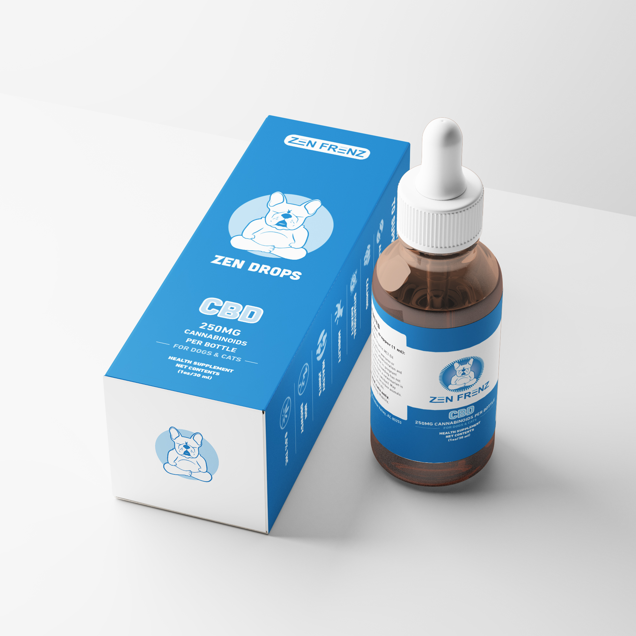 Zen Drops - CBD 250MG for Dogs & Cats – Zen Frenz