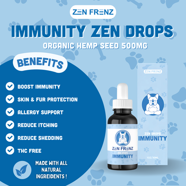 Zen Drops - IMMUNITY - 500MG HEMP SEED - (non-CBD)