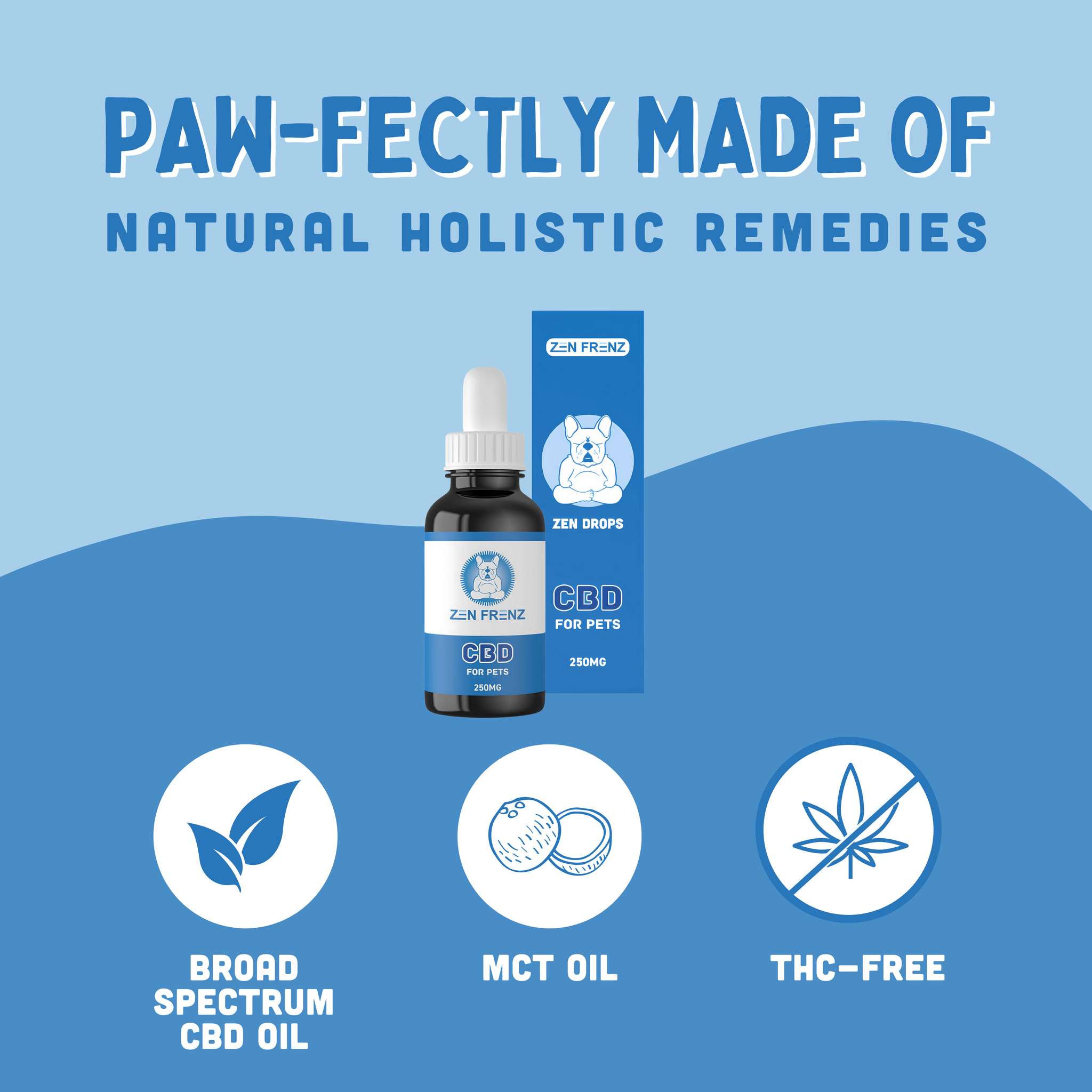 Zen Drops - CBD 250MG for Dogs & Cats – Zen Frenz