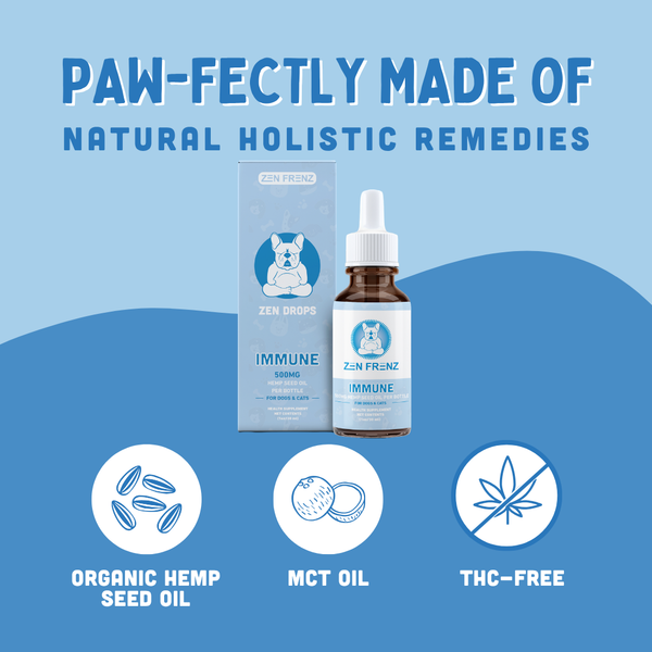 Zen Drops - IMMUNITY - 500MG HEMP SEED - (non-CBD)