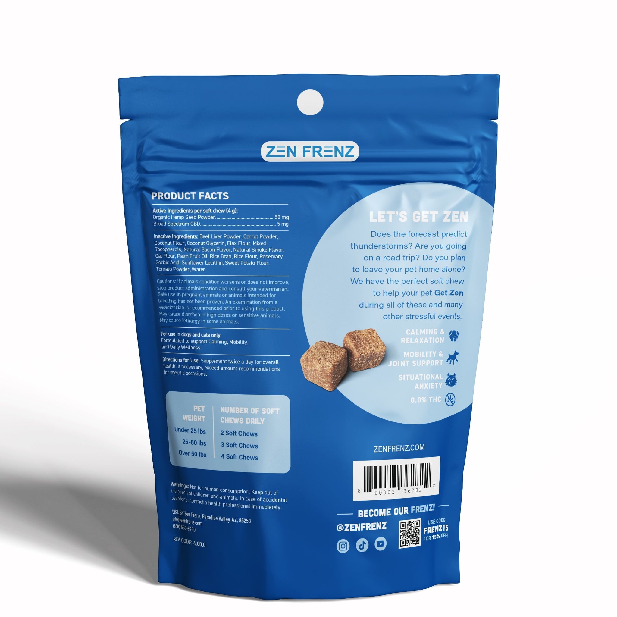 Zen Bites - CBD Calming Chews for Dogs & Cats – Zen Frenz